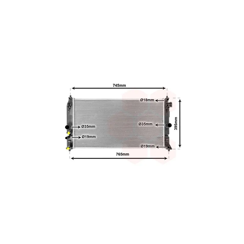 Radiateur, refroidissement du moteur VAN WEZEL 53012704