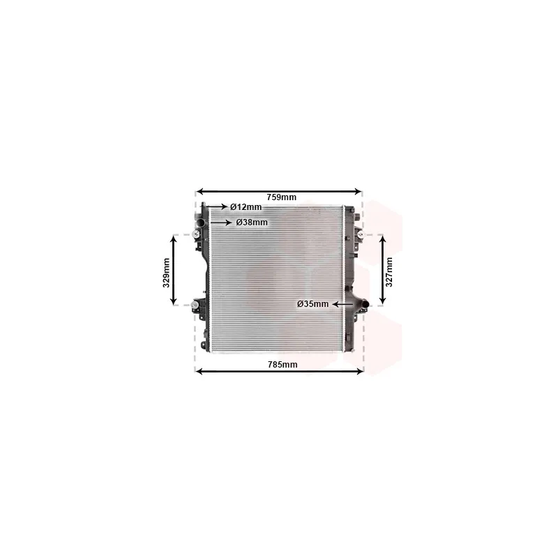 Radiateur, refroidissement du moteur VAN WEZEL 53012707