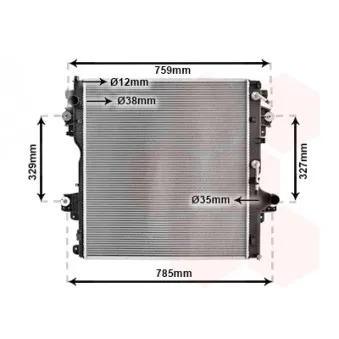 Radiateur, refroidissement du moteur VAN WEZEL 53012708