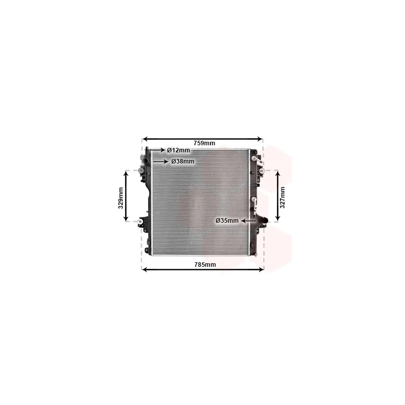 Radiateur, refroidissement du moteur VAN WEZEL 53012708