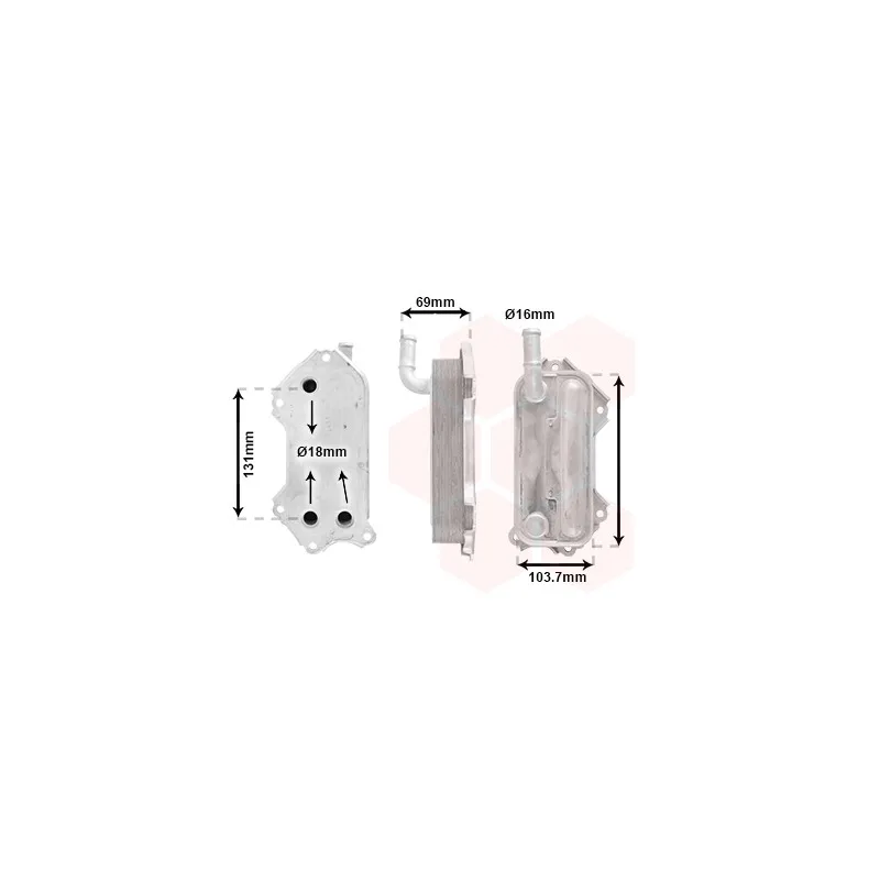 Radiateur d'huile VAN WEZEL 53013702