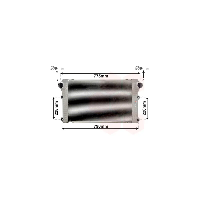 Intercooler, échangeur VAN WEZEL 53014700