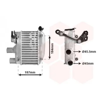 Intercooler, échangeur VAN WEZEL 53014703