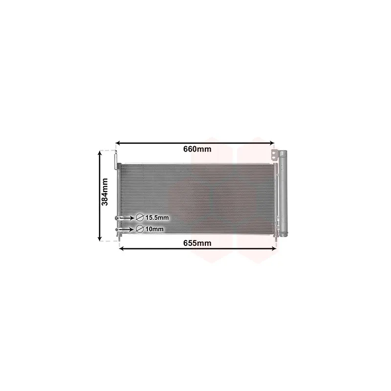 Condenseur, climatisation VAN WEZEL 53015702