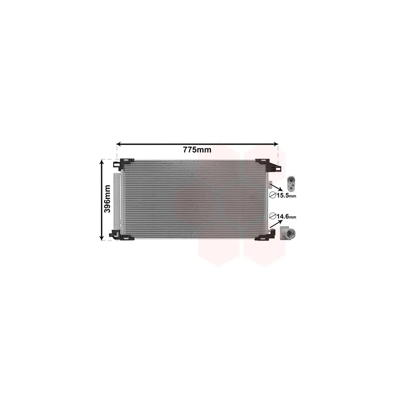 Condenseur, climatisation VAN WEZEL 53015703