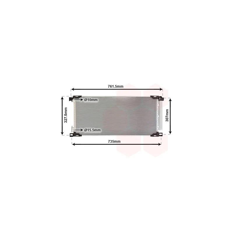 Condenseur, climatisation VAN WEZEL 53015704