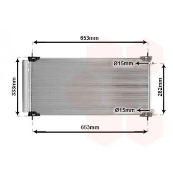 Condenseur, climatisation VAN WEZEL 53015707