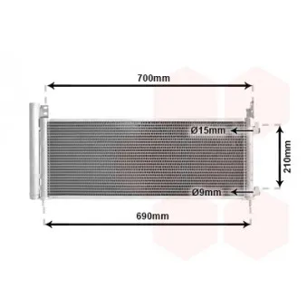 Condenseur, climatisation VAN WEZEL 53015708