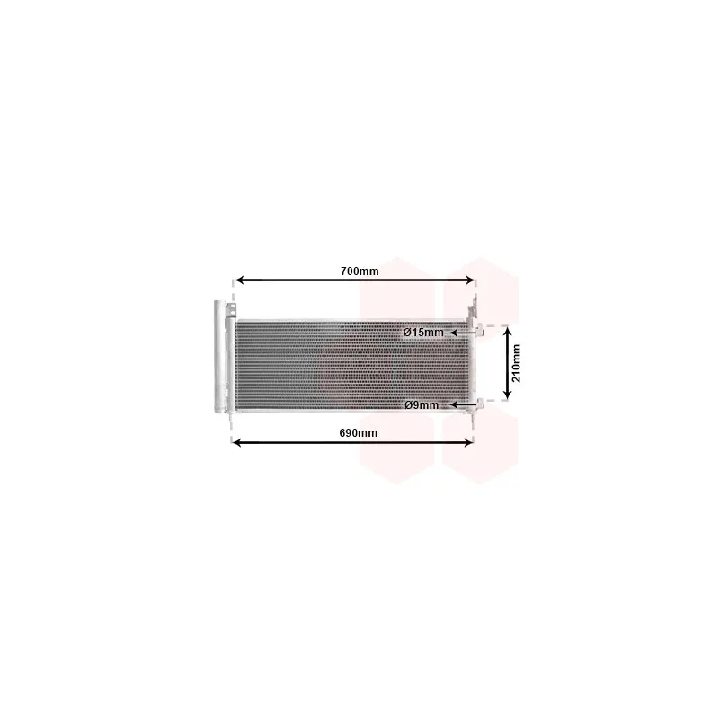Condenseur, climatisation VAN WEZEL 53015708