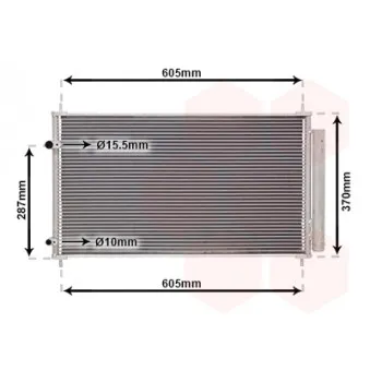 Condenseur, climatisation VAN WEZEL 53015709