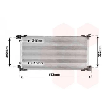 Condenseur, climatisation VAN WEZEL 53015710