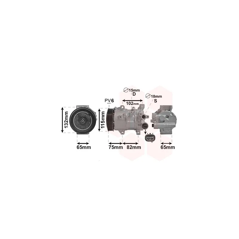 Compresseur, climatisation VAN WEZEL 5301K701