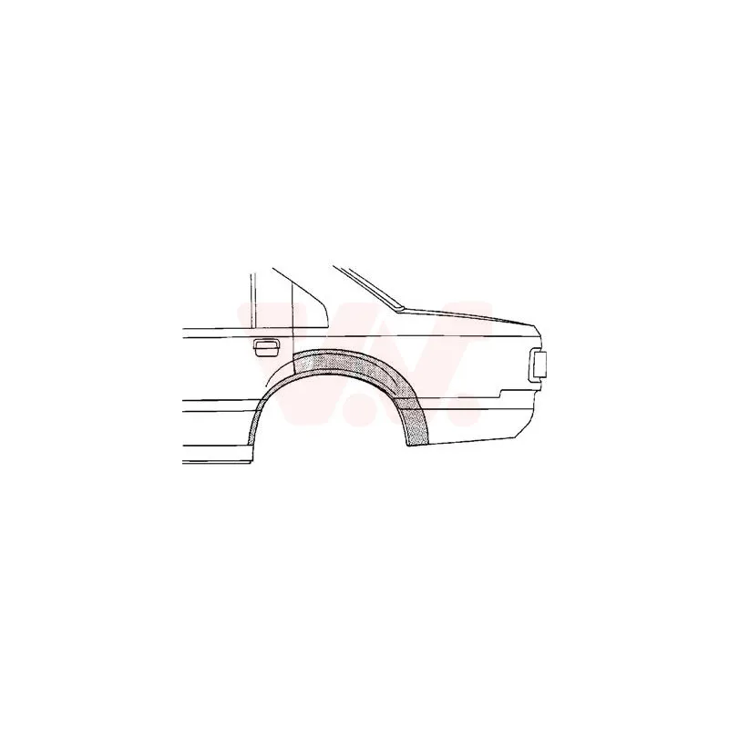 Panneau latéral arrière gauche VAN WEZEL 5385145