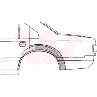 Panneau latéral arrière gauche VAN WEZEL 5385147