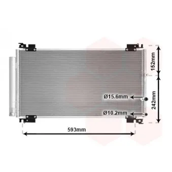 Condenseur, climatisation VAN WEZEL 56015702