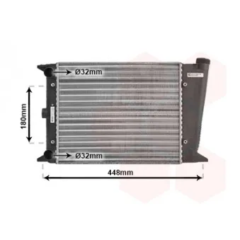 Radiateur, refroidissement du moteur VAN WEZEL 58002001