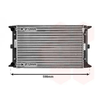 Radiateur, refroidissement du moteur VAN WEZEL 58002005