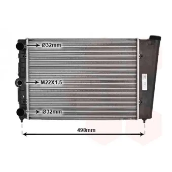 Radiateur, refroidissement du moteur VAN WEZEL 58002009