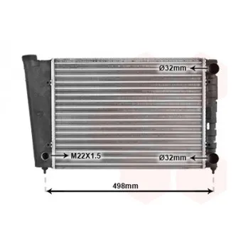 Radiateur, refroidissement du moteur VAN WEZEL 58002010