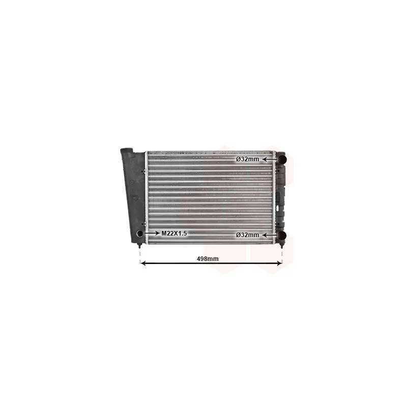 Radiateur, refroidissement du moteur VAN WEZEL 58002010