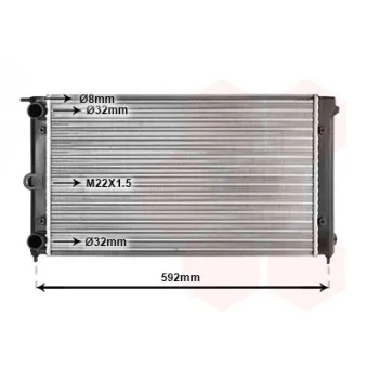 Radiateur, refroidissement du moteur VAN WEZEL 58002011