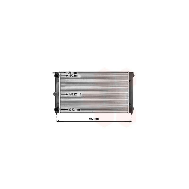 Radiateur, refroidissement du moteur VAN WEZEL 58002011