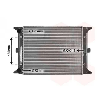 Radiateur, refroidissement du moteur VAN WEZEL 58002012