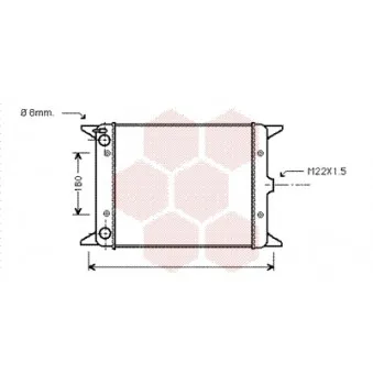 Radiateur, refroidissement du moteur VAN WEZEL 58002013