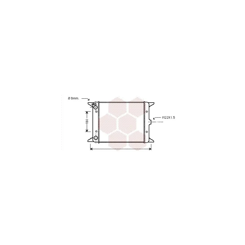 Radiateur, refroidissement du moteur VAN WEZEL 58002013