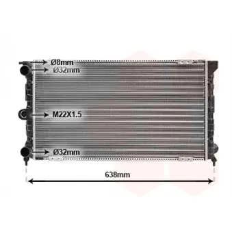 Radiateur, refroidissement du moteur VAN WEZEL 58002018