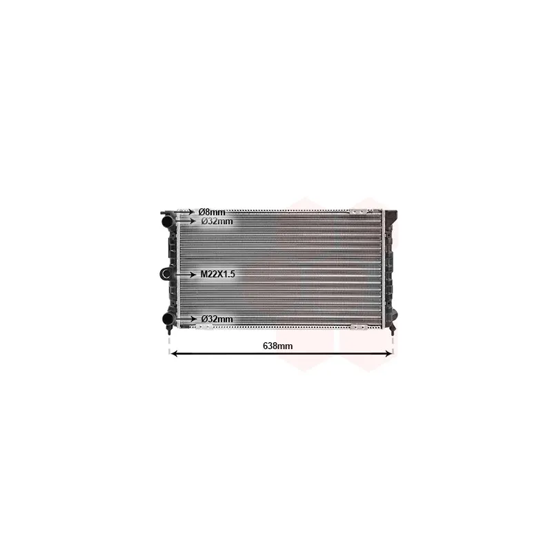 Radiateur, refroidissement du moteur VAN WEZEL 58002018