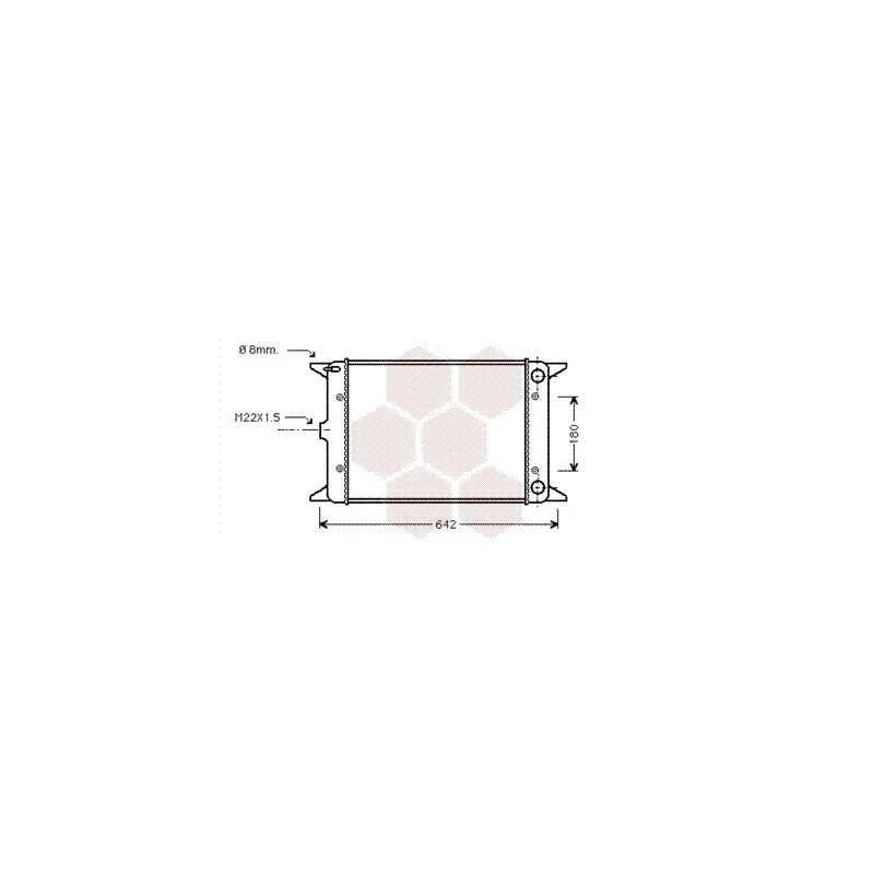 Radiateur, refroidissement du moteur VAN WEZEL 58002023