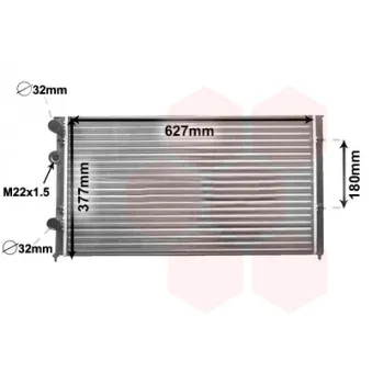 Radiateur, refroidissement du moteur VAN WEZEL 58002027
