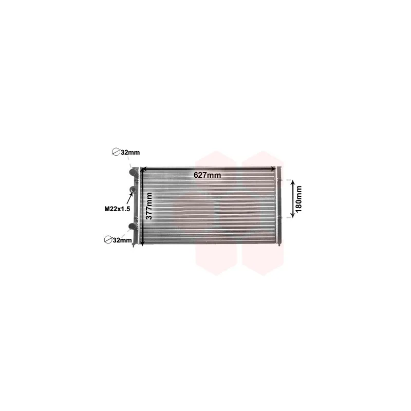 Radiateur, refroidissement du moteur VAN WEZEL 58002027