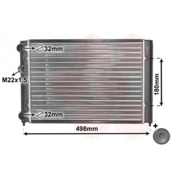 Radiateur, refroidissement du moteur VAN WEZEL 58002028