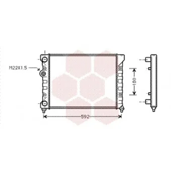 Radiateur, refroidissement du moteur VAN WEZEL 58002029