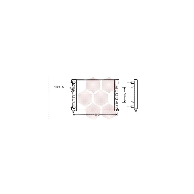 Radiateur, refroidissement du moteur VAN WEZEL 58002029
