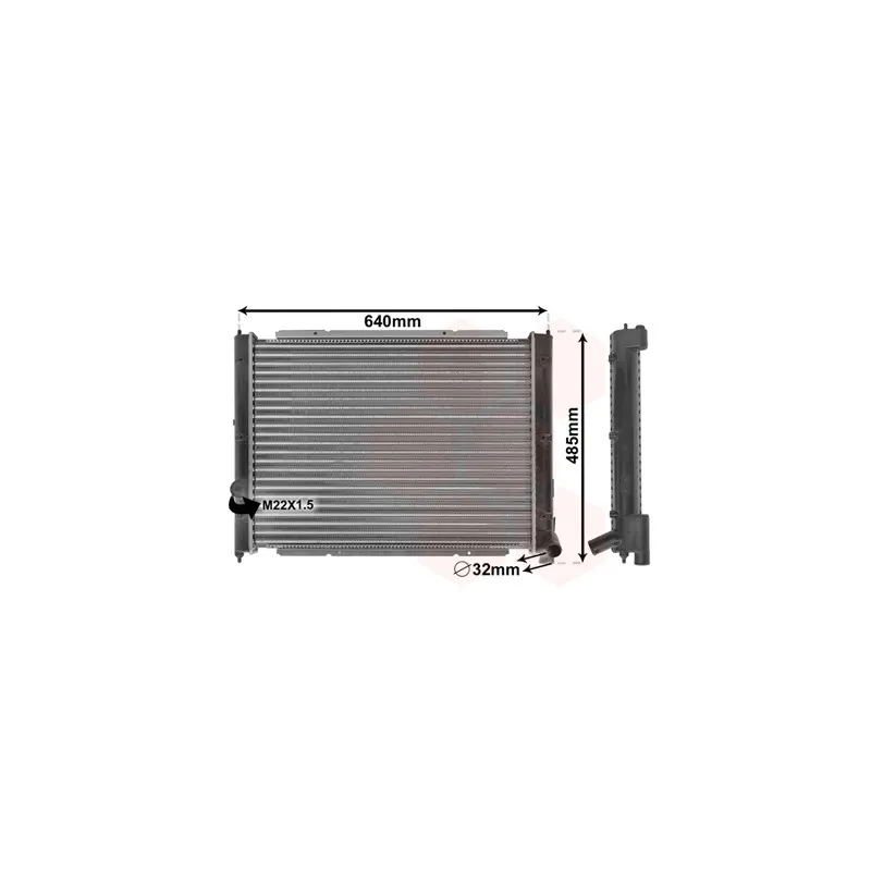 Radiateur, refroidissement du moteur VAN WEZEL 58002034