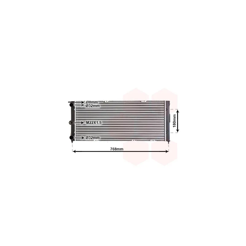Radiateur, refroidissement du moteur VAN WEZEL 58002037