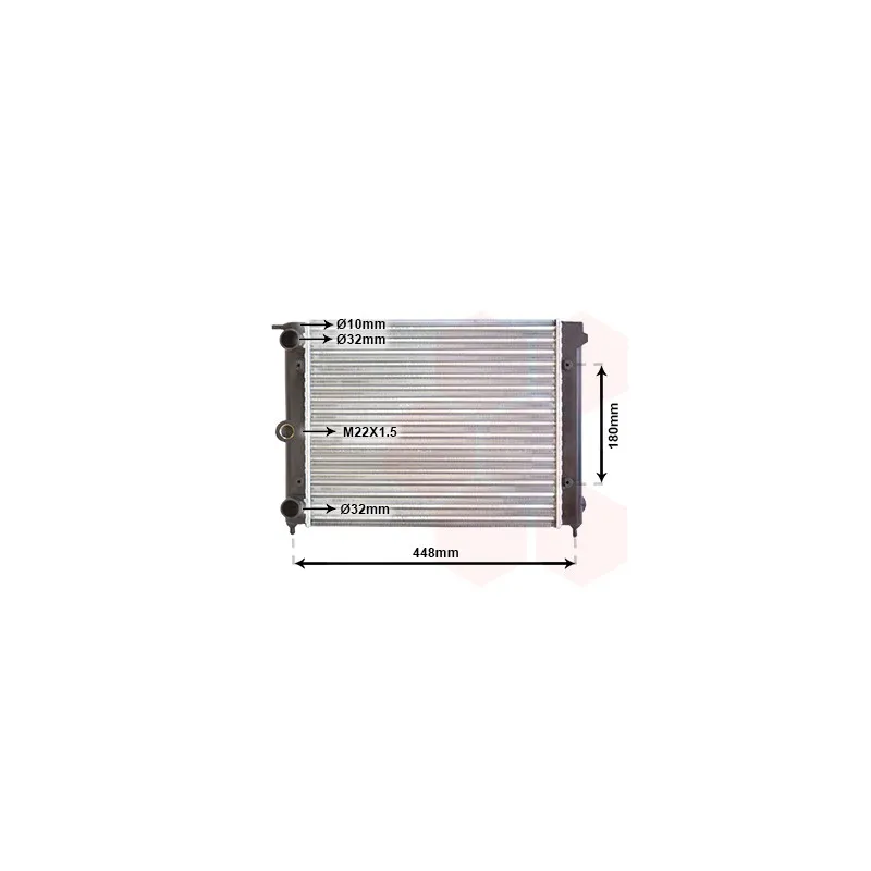 Radiateur, refroidissement du moteur VAN WEZEL 58002038