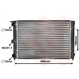 Radiateur, refroidissement du moteur VAN WEZEL 58002039