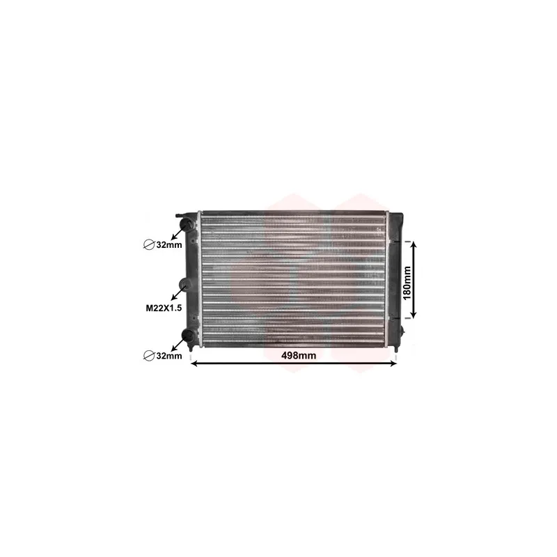 Radiateur, refroidissement du moteur VAN WEZEL 58002039