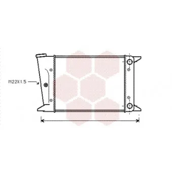 Radiateur, refroidissement du moteur VAN WEZEL 58002044