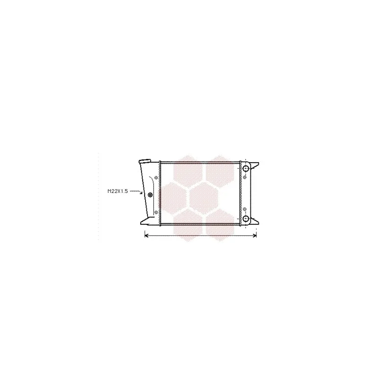 Radiateur, refroidissement du moteur VAN WEZEL 58002044