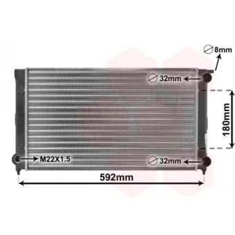 Radiateur, refroidissement du moteur VAN WEZEL 58002045