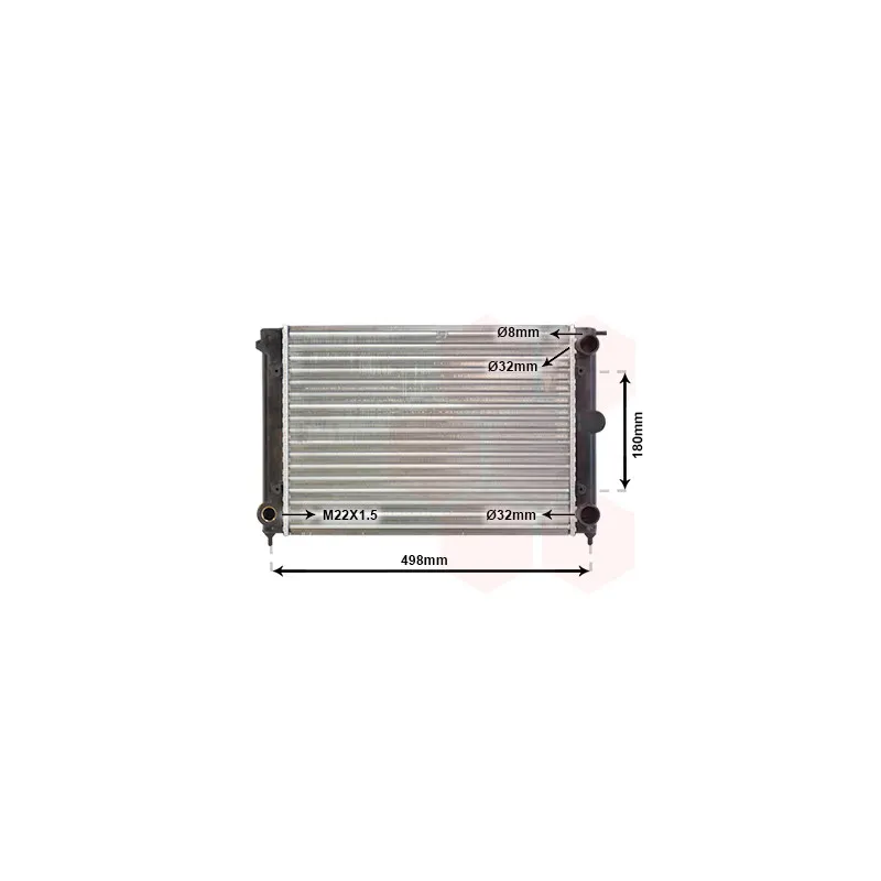 Radiateur, refroidissement du moteur VAN WEZEL 58002047