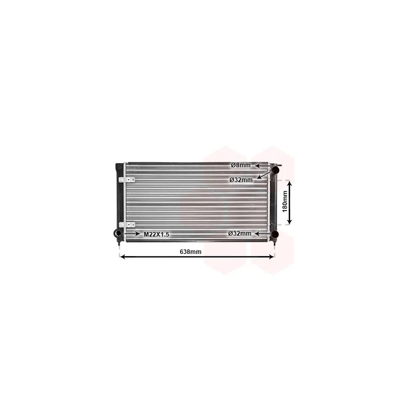 Radiateur, refroidissement du moteur VAN WEZEL 58002048