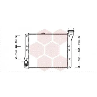 Radiateur, refroidissement du moteur VAN WEZEL 58002054