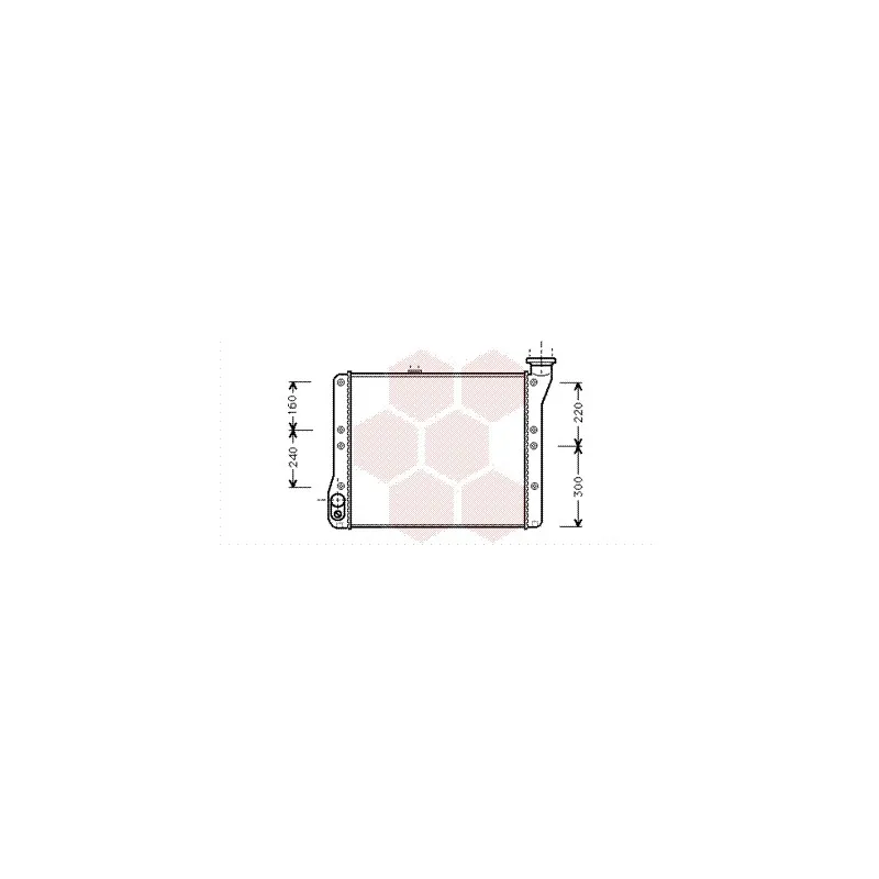 Radiateur, refroidissement du moteur VAN WEZEL 58002054