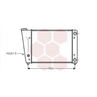 Radiateur, refroidissement du moteur VAN WEZEL 58002059
